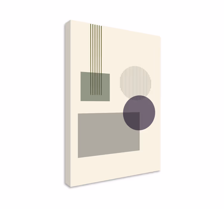 Geometrisch canvas schilderij vormenconfiguratie - TenStickers