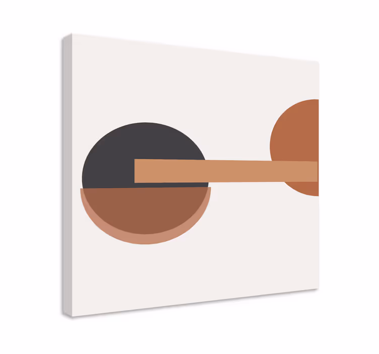 Geometrisch canvas schilderij abstract circulaire balans - TenStickers