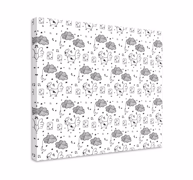 Canvas schilderij dieren charmante gevederde vrienden - TenStickers