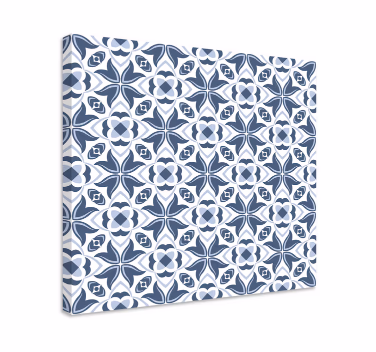 Ornament canvas schilderij stijlvol bloemenpatroon - TenStickers