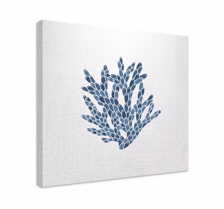 Canvas schilderij marine zeeplant ontwerp - TenStickers