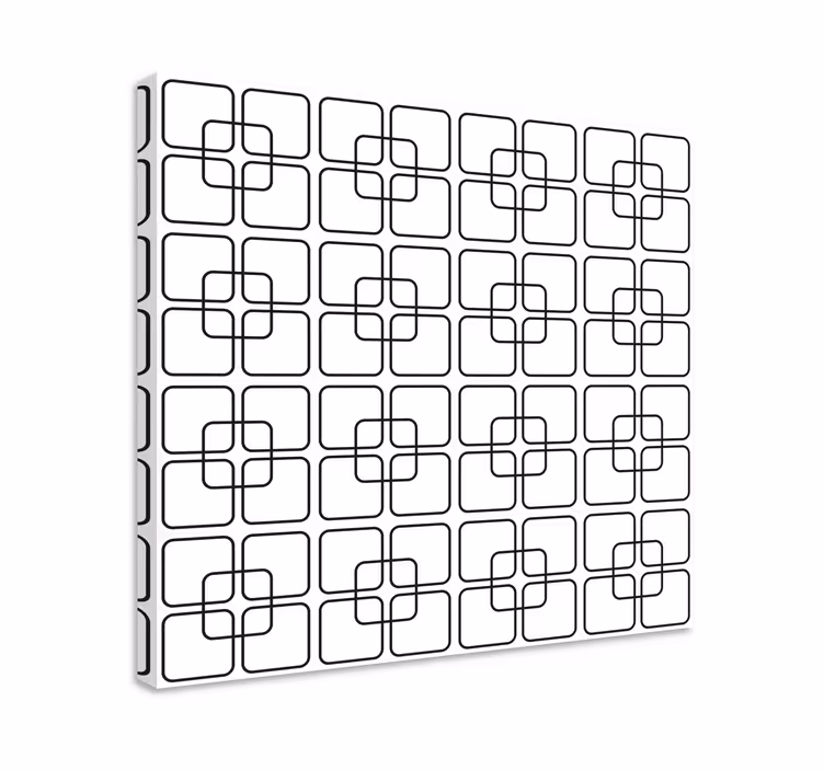 Geometrisch canvas schilderij intricate vierkant patroon - TenStickers