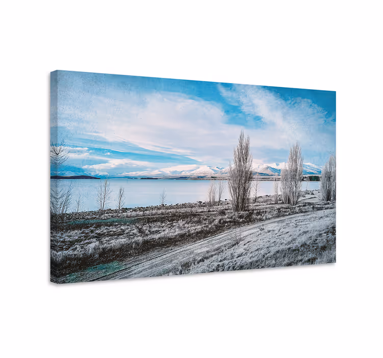 Rustig meerlandschap Canvas landschap - TenStickers