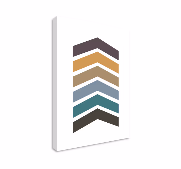 Chevron-patroonontwerp Geometrisch canvas schilderij - TenStickers