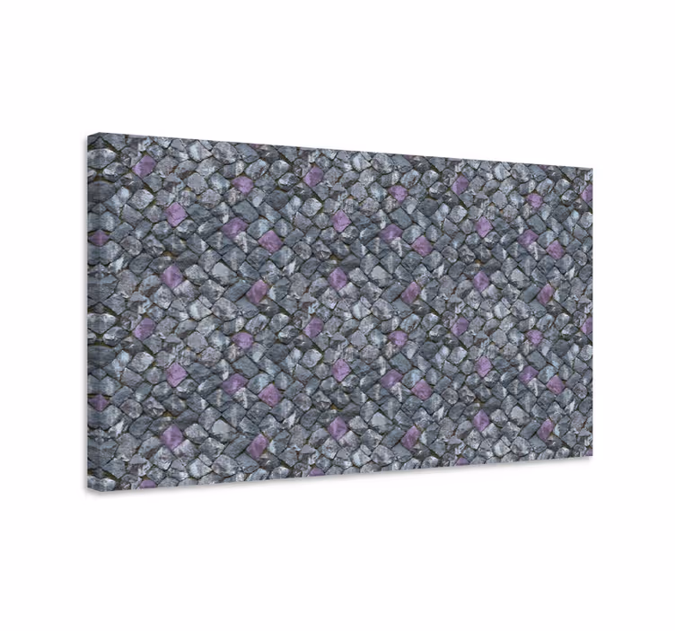 Ornament canvas schilderij geometrisch steenpatroon - TenStickers