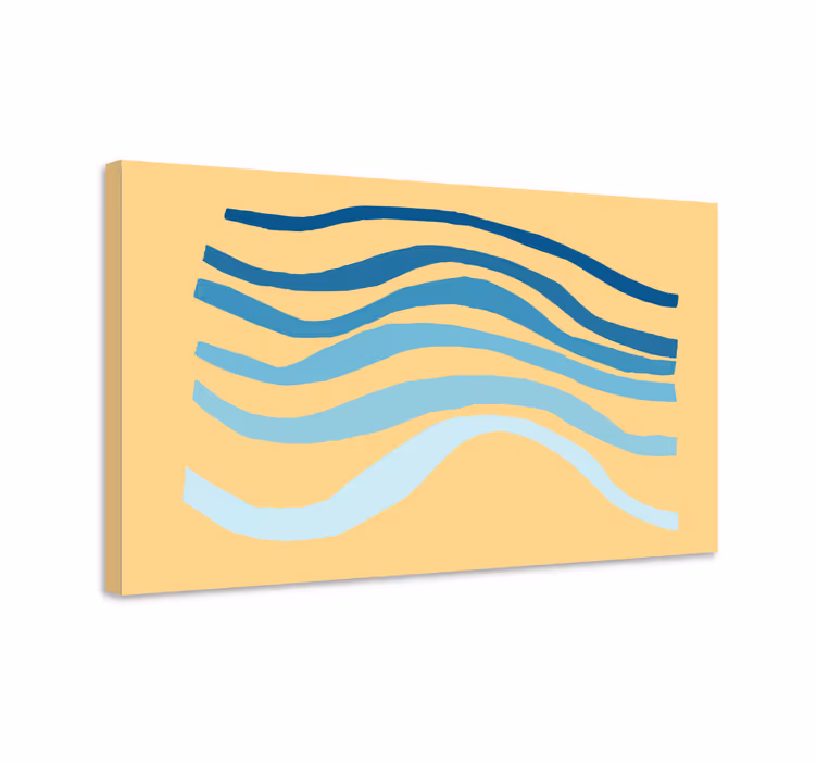 Modern canvas schilderij vloeibare golfpatronen - TenStickers