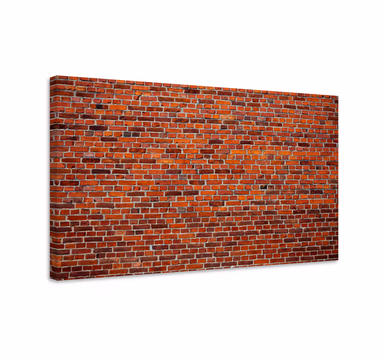 Ornament canvas schilderij textuur baksteenpatroon - TenStickers