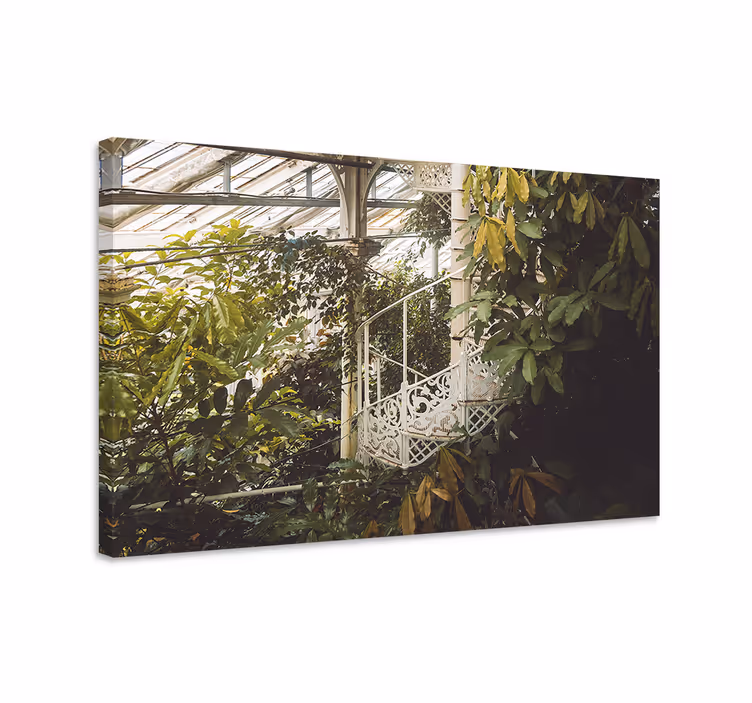 Canvas schilderij bloemen en planten weelderige compositie - TenStickers