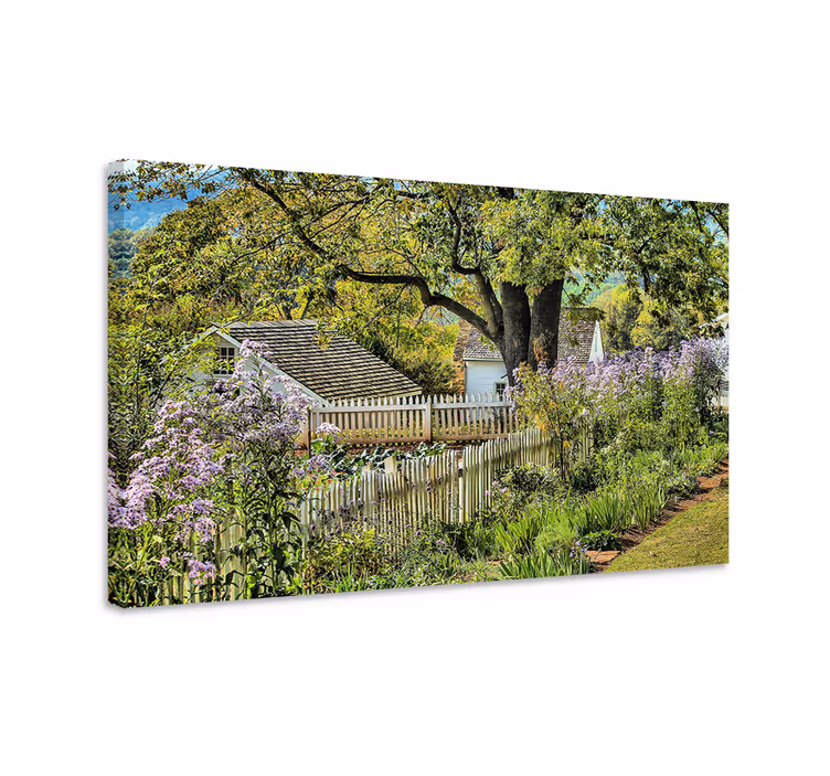 Canvas landschap charmante tuinpad - TenStickers