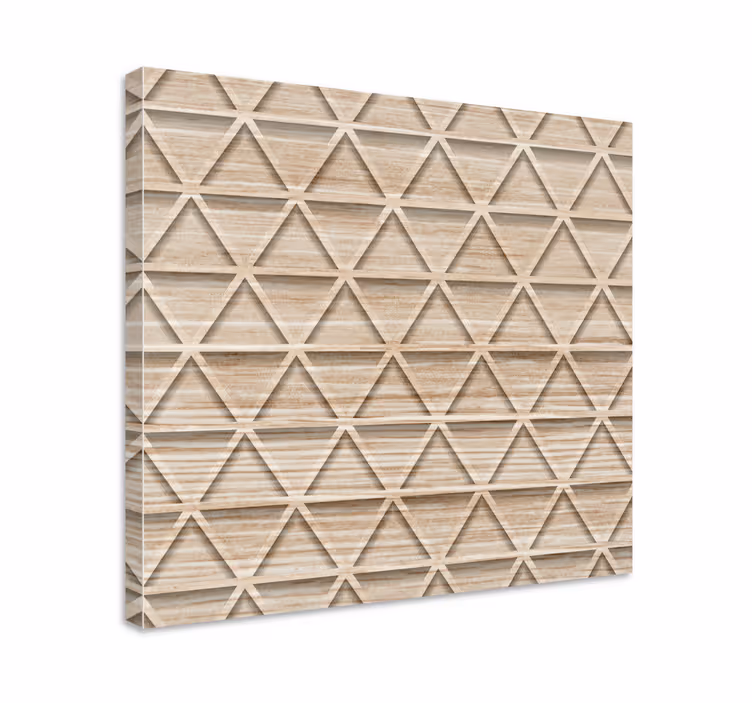 Geometrisch canvas schilderij verheven driehoekpatronen - TenStickers