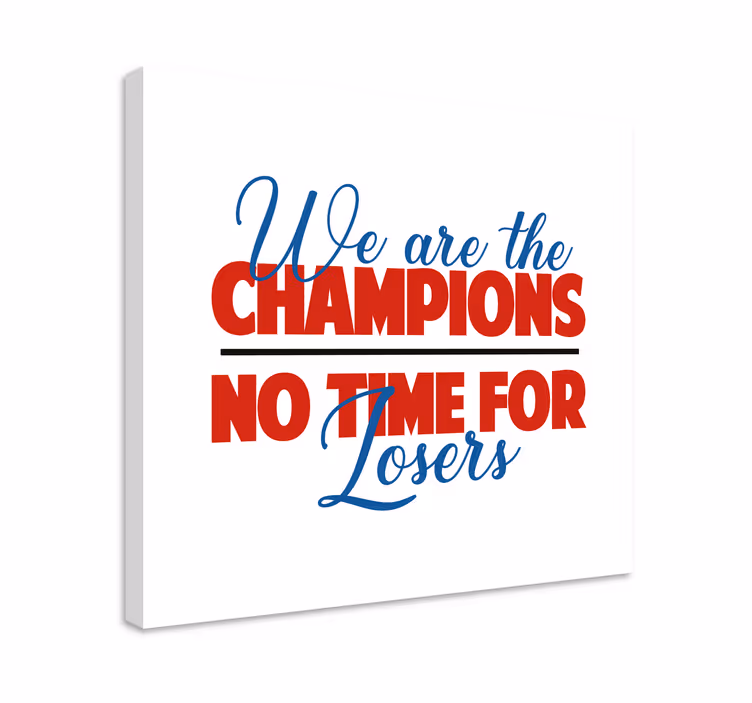 Canvas schilderij tekst kampioenen rallygeest - TenStickers