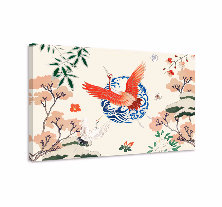Vintage canvas schilderij Chinoiserie - TenStickers