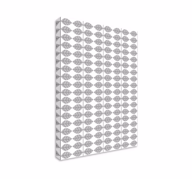 Canvas schilderij bloemen en planten gestileerd bladpatroon - TenStickers