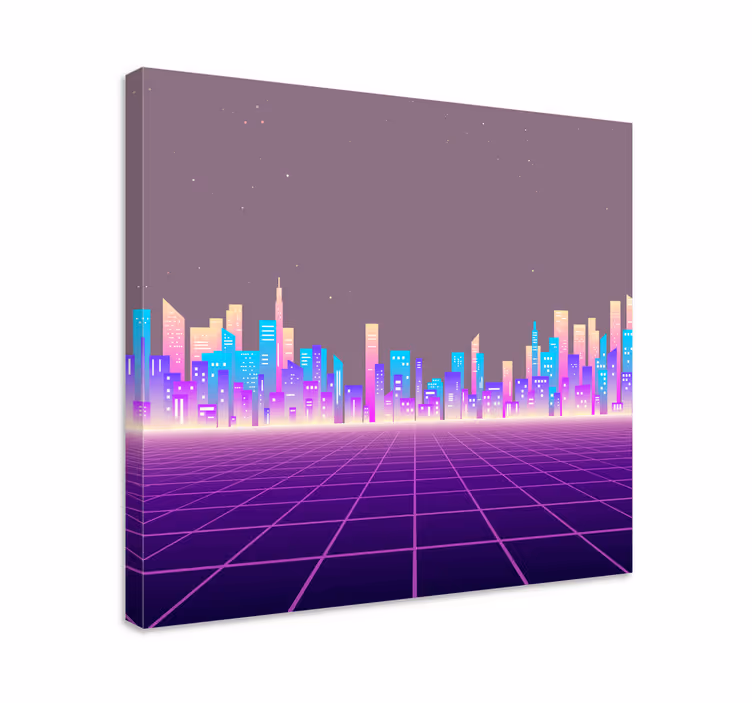 Canvas schilderij landen en steden verfijnd stadsgezicht - TenStickers