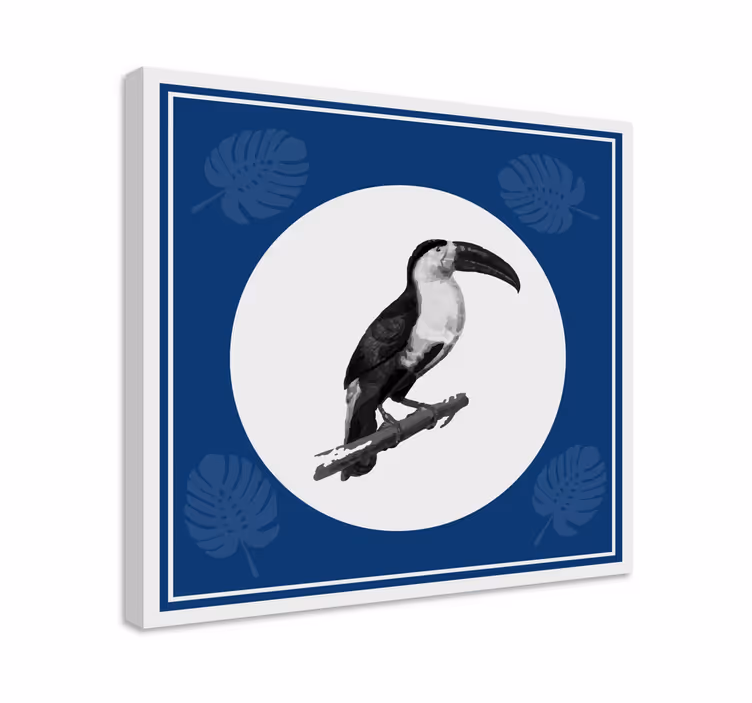 Canvas schilderij vogels toekan op tak - TenStickers