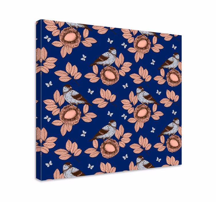 Samen nestelen Canvas schilderij vogels - TenStickers