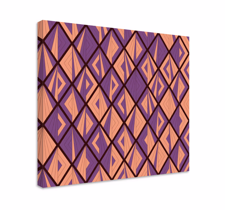 Geometrisch canvas schilderij diamantmotief - TenStickers