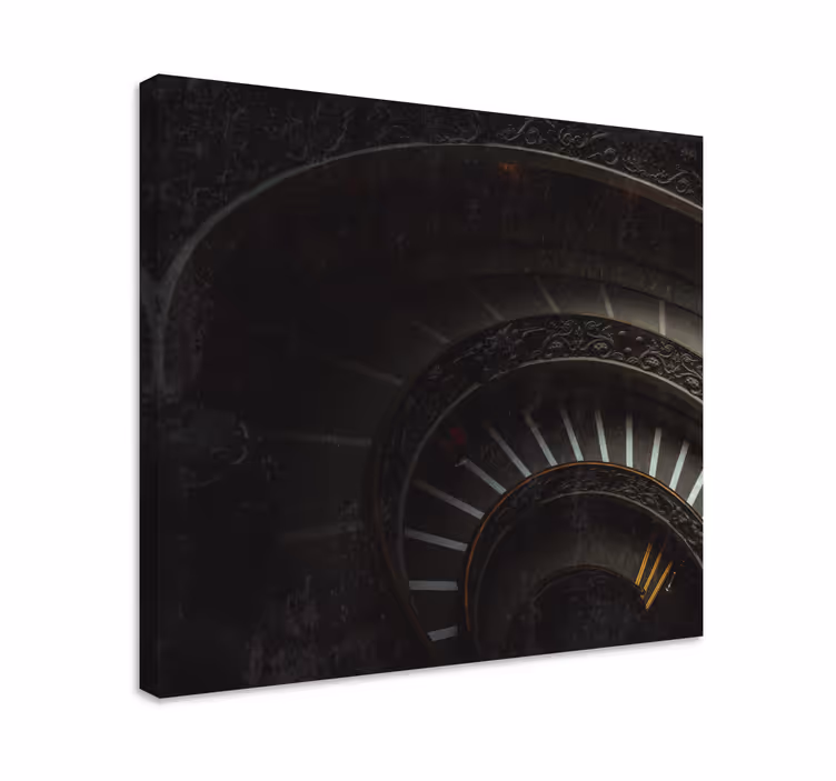 Canvas schilderij abstract spiral trap diepte - TenStickers
