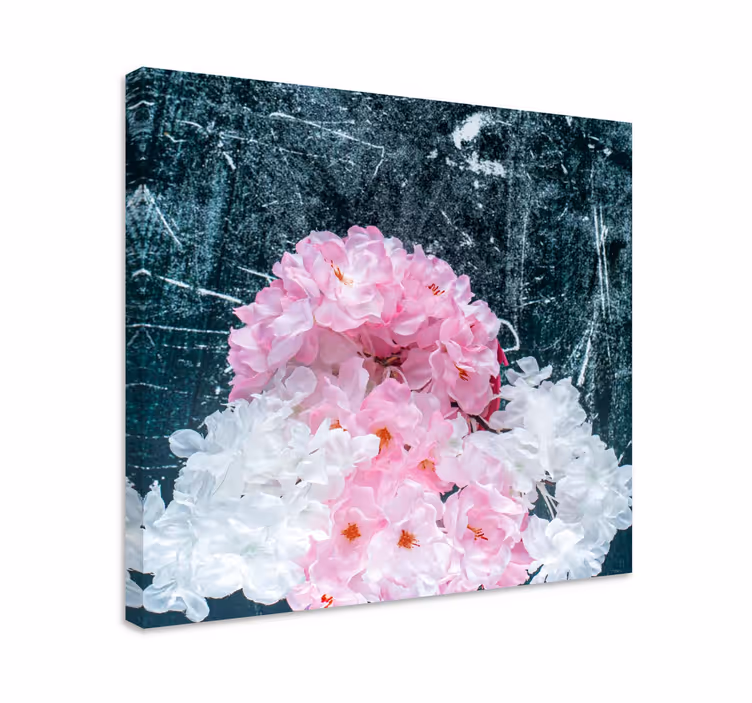 Canvas schilderij bloemen en planten blush bloemarrangement - TenStickers