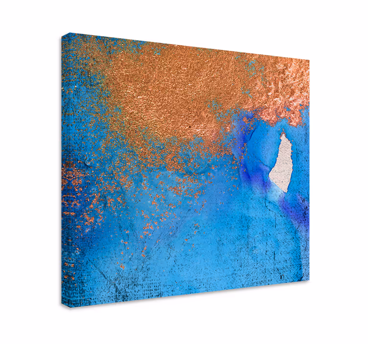 Canvas schilderij abstract textuur blauw abstract - TenStickers