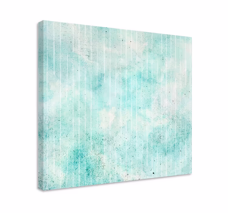 Zachte aqua textuur Canvas schilderij abstract - TenStickers