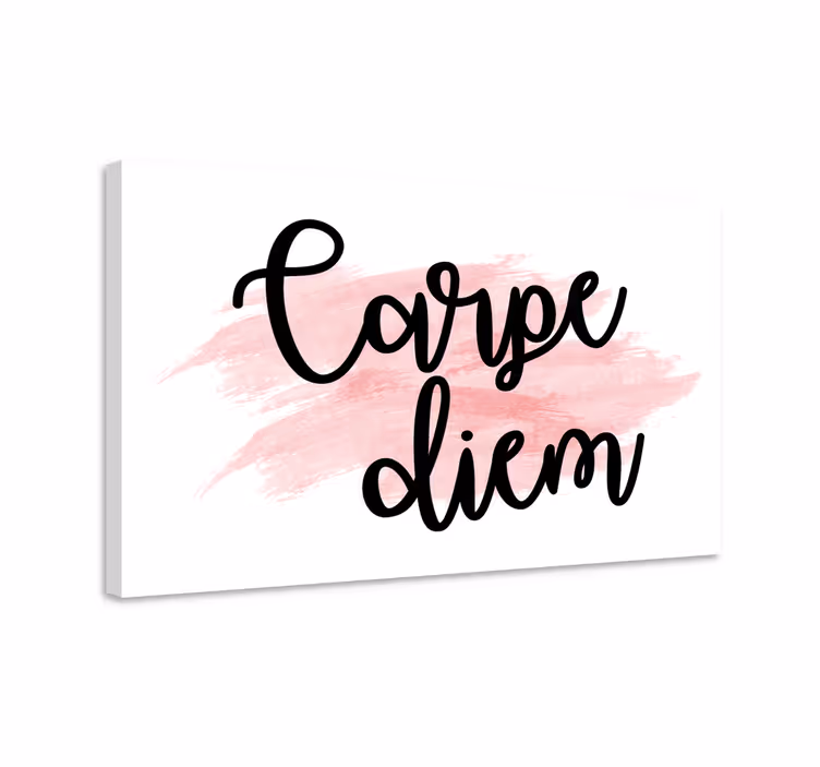 Canvas schilderij tekst pluk de dag inspiratie - TenStickers