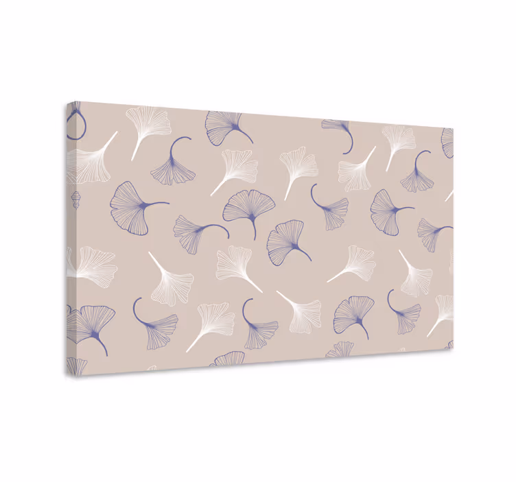Gingko blad patronen Canvas schilderij bloemen en planten - TenStickers