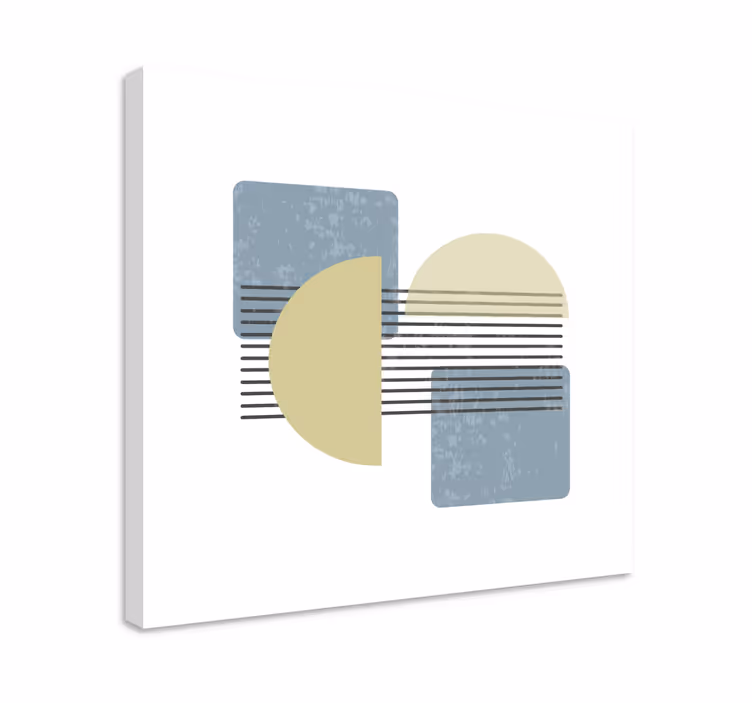 Geometrisch canvas schilderij abstract cirkelvormen - TenStickers