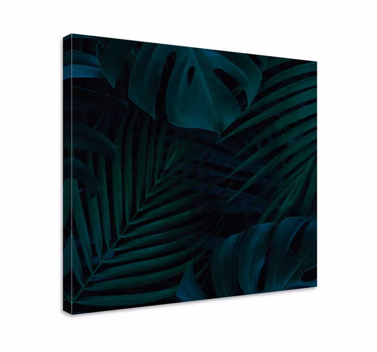 Canvas schilderij bloemen en planten tropische bladeren - TenStickers