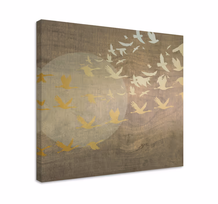 Canvas schilderij vogels groep van vogels - TenStickers