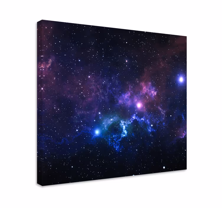 Canvas landschap Universum met duizenden sterren - TenStickers