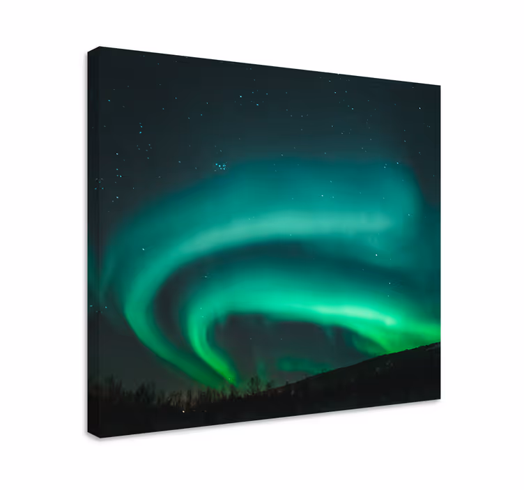 Canvas landschap noorderlicht showcase - TenStickers