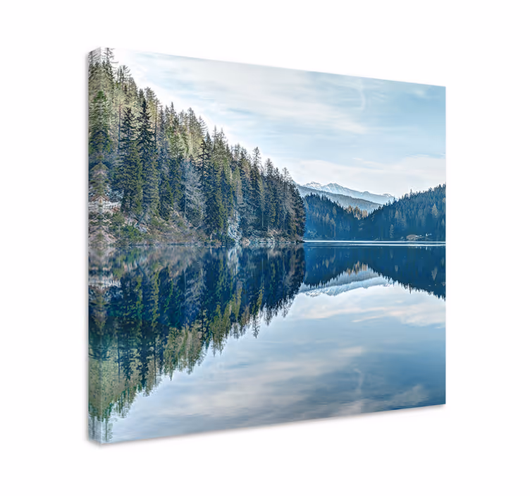 Canvas landschap vredelijke meer reflectie - TenStickers