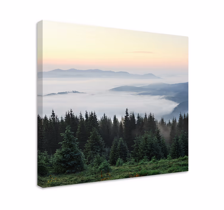 Canvas landschap rustige berguitzicht - TenStickers