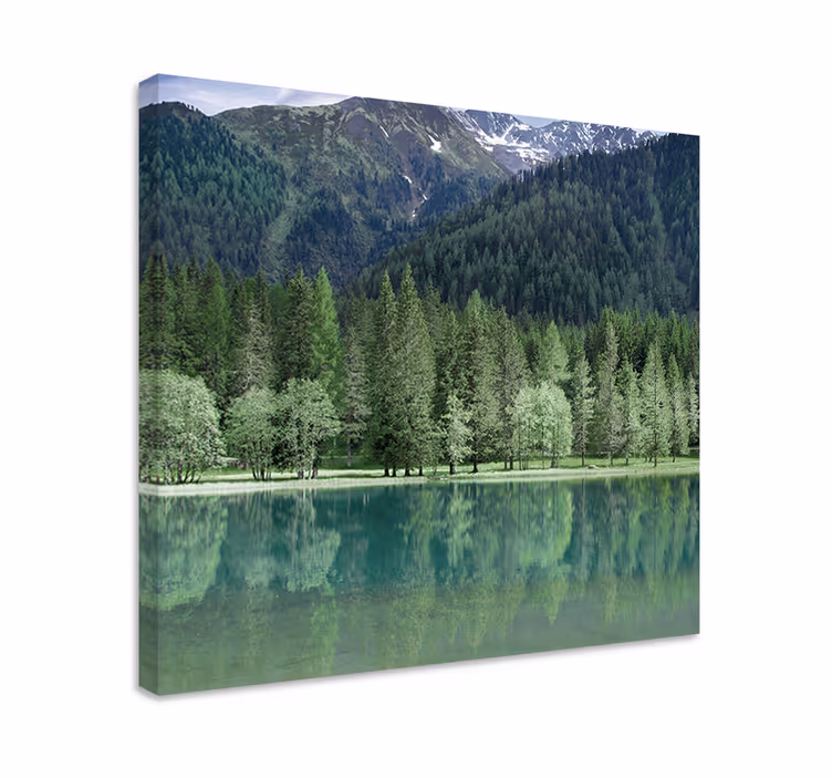 Canvas landschap vredige bergreflectie - TenStickers