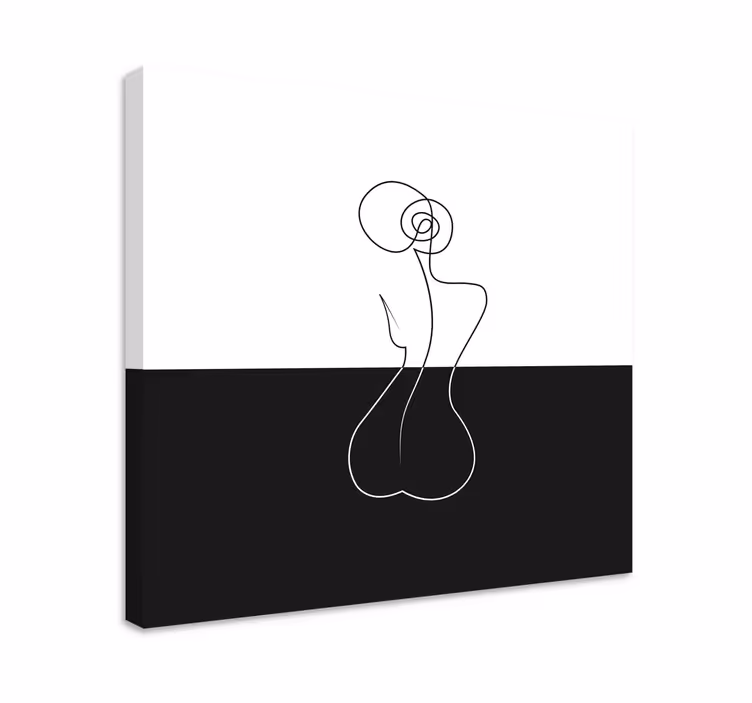 Canvas schilderij abstract minimalistische lijnkunst - TenStickers