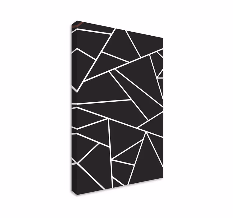 Geometrisch canvas schilderij abstract hoekig arrangement - TenStickers