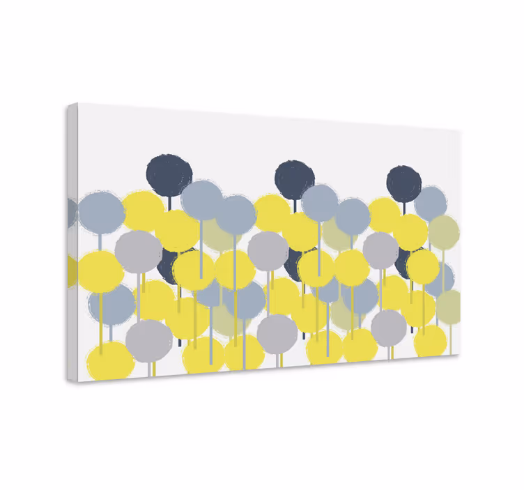 Geometrisch canvas schilderij circulair patroon ontwerp - TenStickers