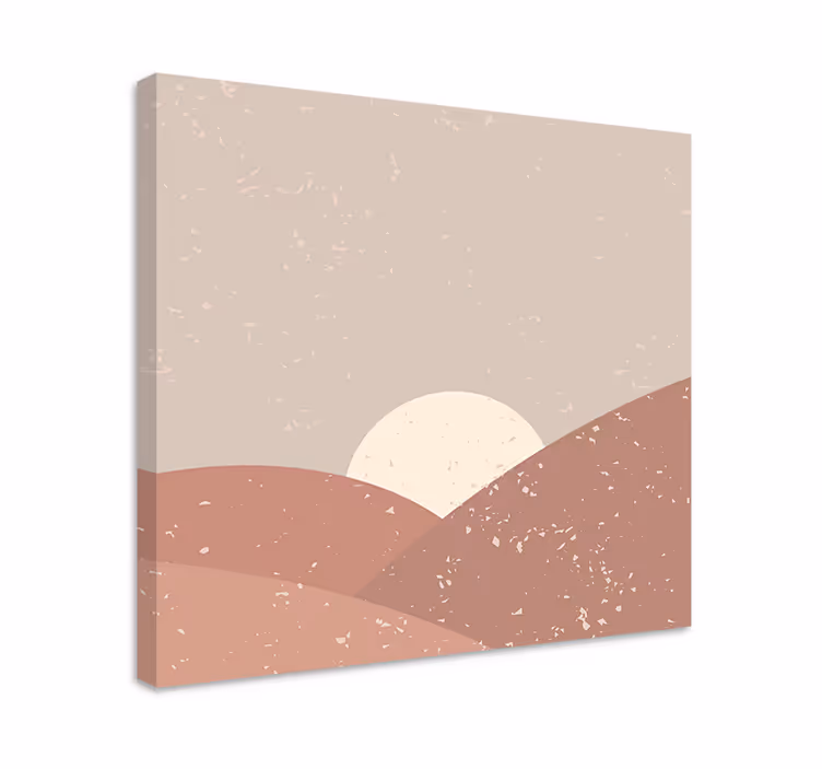 Canvas landschap vredzame woestijn zonsondergang - TenStickers