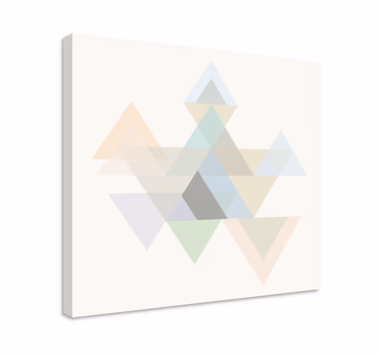Geometrisch canvas schilderij abstracte driehoeken ontwerp - TenStickers