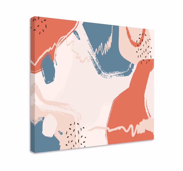 Canvas schilderij muziek abstracte melodie vormen - TenStickers