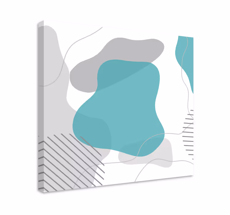 Canvas schilderij abstract vloeibare vormen verkenning - TenStickers