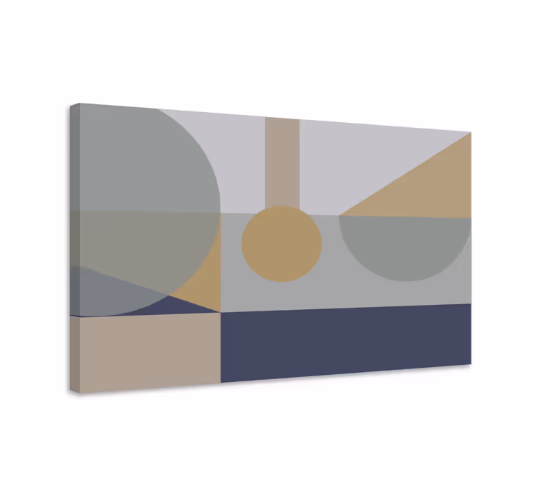 Geometrisch canvas schilderij abstracte vormen display - TenStickers