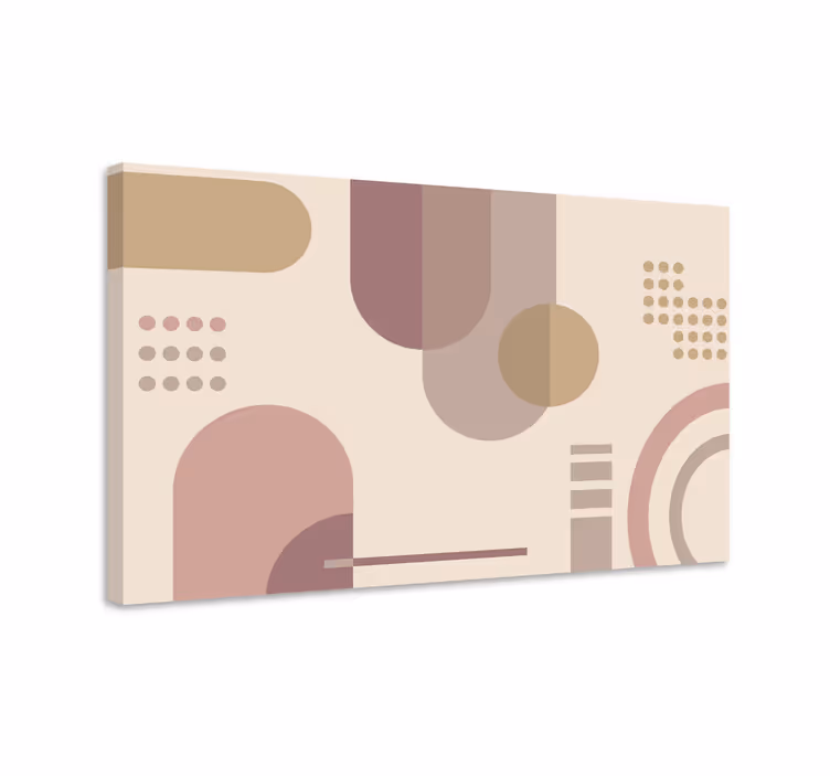 Modern canvas schilderij geometrische abstracte vormen - TenStickers
