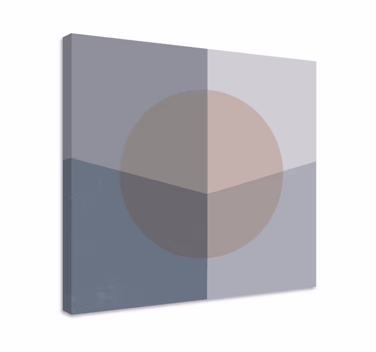Geometrisch canvas schilderij abstracte cirkel compositie - TenStickers