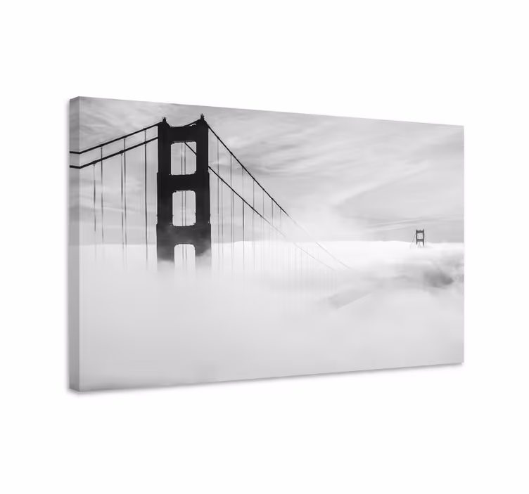 Canvas schilderij landen en steden golden gate verbinding - TenStickers