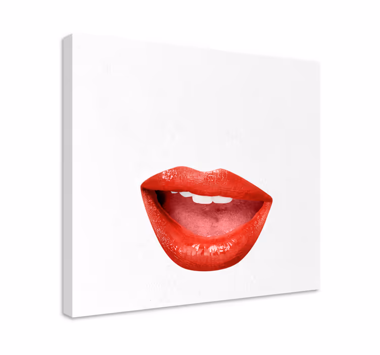 Canvas schilderij mensen en karakters lips portret - TenStickers