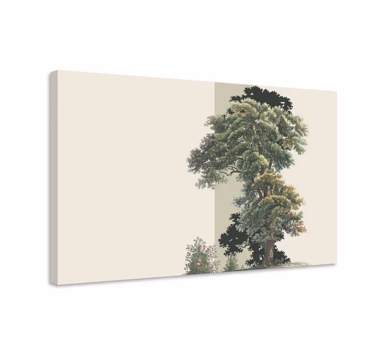 Canvas bomen koninklijke boomomtrek - TenStickers