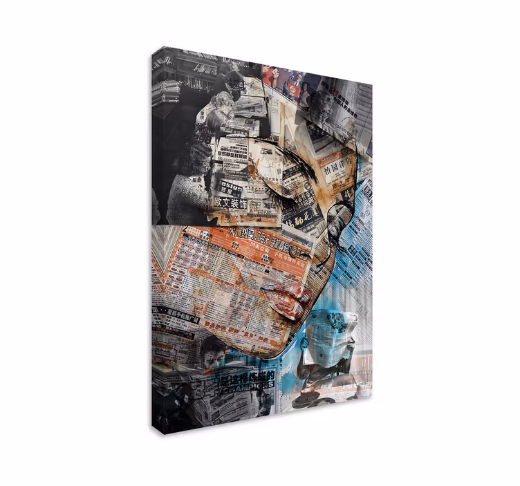 Canvas stilleven en fruit culturele uitdrukkingen montage - TenStickers