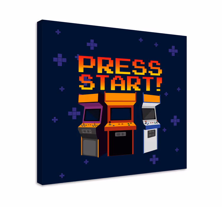 Videogames canvas schilderij retro arcade machines - TenStickers
